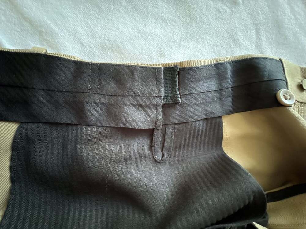 Savane Dress Pants Size 40x30 Tan Khaki Polyester Flat Front - Picture 4 of 13